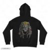 Rasta Crown Lion Black Back Embroidery Hoodie Rasta Crown Lion Embroidery Hoodie