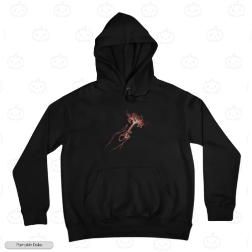 Red Spider Lily Embroidery Hoodie