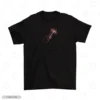 Red Spider Lily Black Front Embroidery T-Shirt Red Spider Lily Embroidery T-Shirt