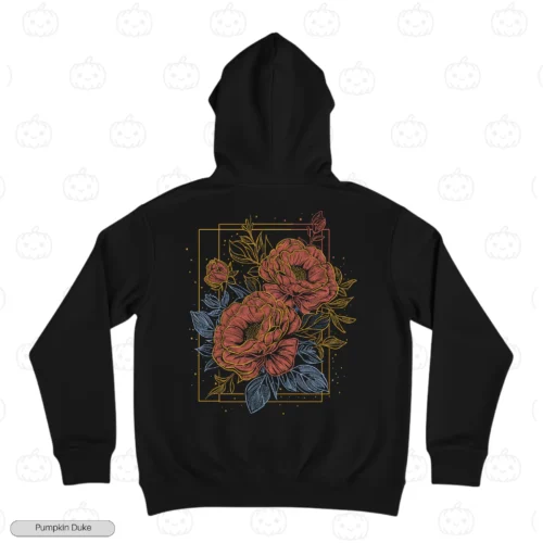 Rose Bloom Portrait Embroidery Hoodie