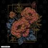 Rose Bloom Portrait Embroidery Hoodie