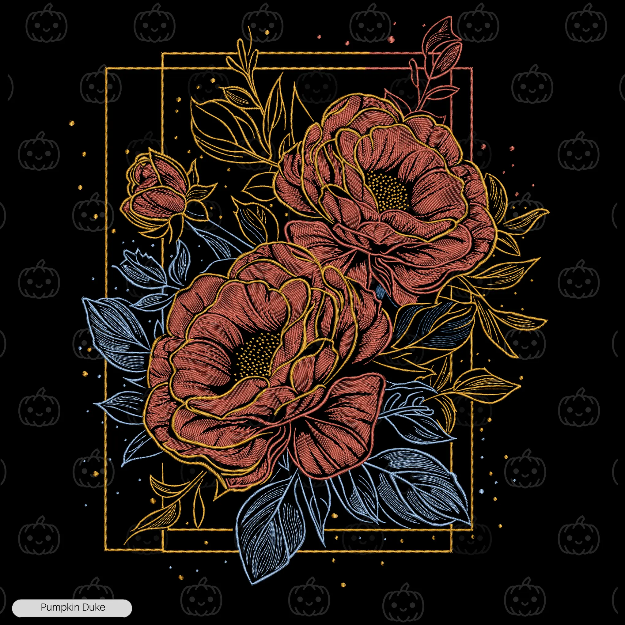 Rose Bloom Portrait Embroidery Hoodie