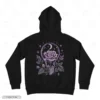 Rose in Light Bulb Black Back Embroidery Hoodie Rose in Light Bulb Embroidery Hoodie