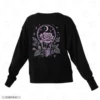 Rose in Light Bulb Embroidery Sweatshirt