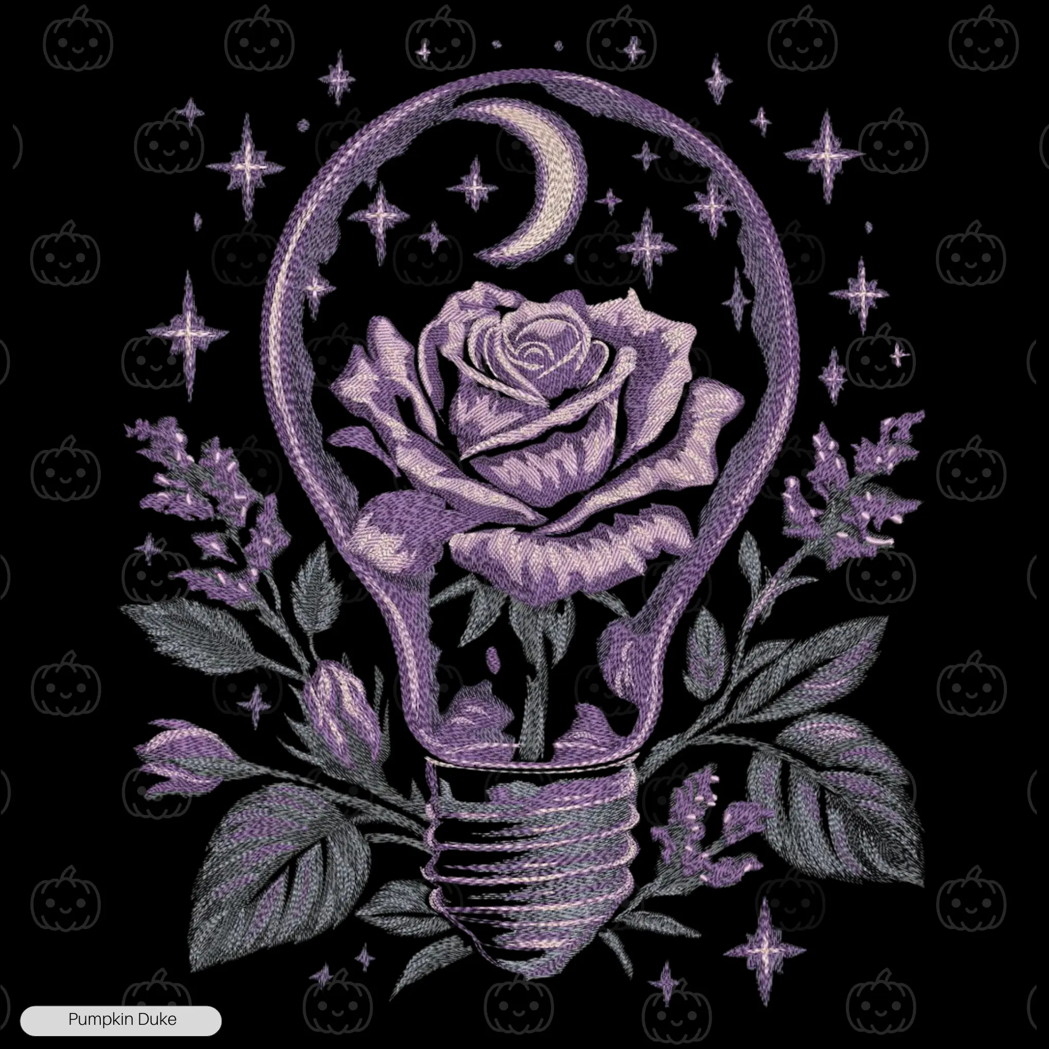Rose in Light Bulb Embroidery Design Rose in Light Bulb Embroidery Hoodie