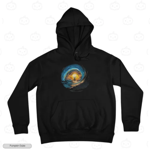 Sailboat Sunset Embroidery Hoodie