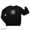 Sailboat Sunset Ocean Wave Black Front Embroidery Sweatshirt Sailboat Sunset Embroidery Sweatshirt