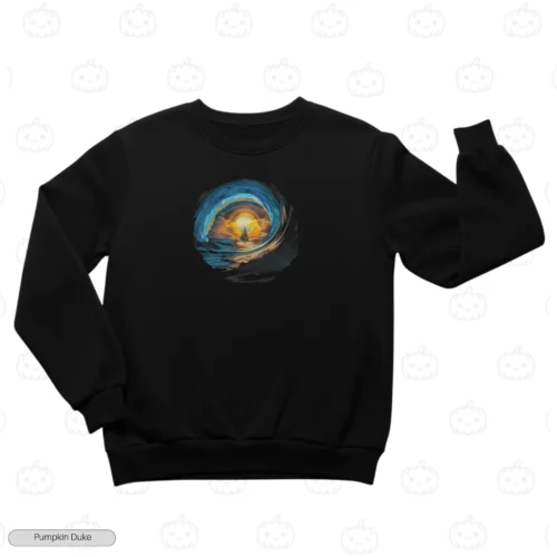 Sailboat Sunset Embroidery Sweatshirt