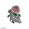 Grief in Petals Embroidery Hoodie