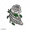 Grief in Petals Embroidery Hoodie