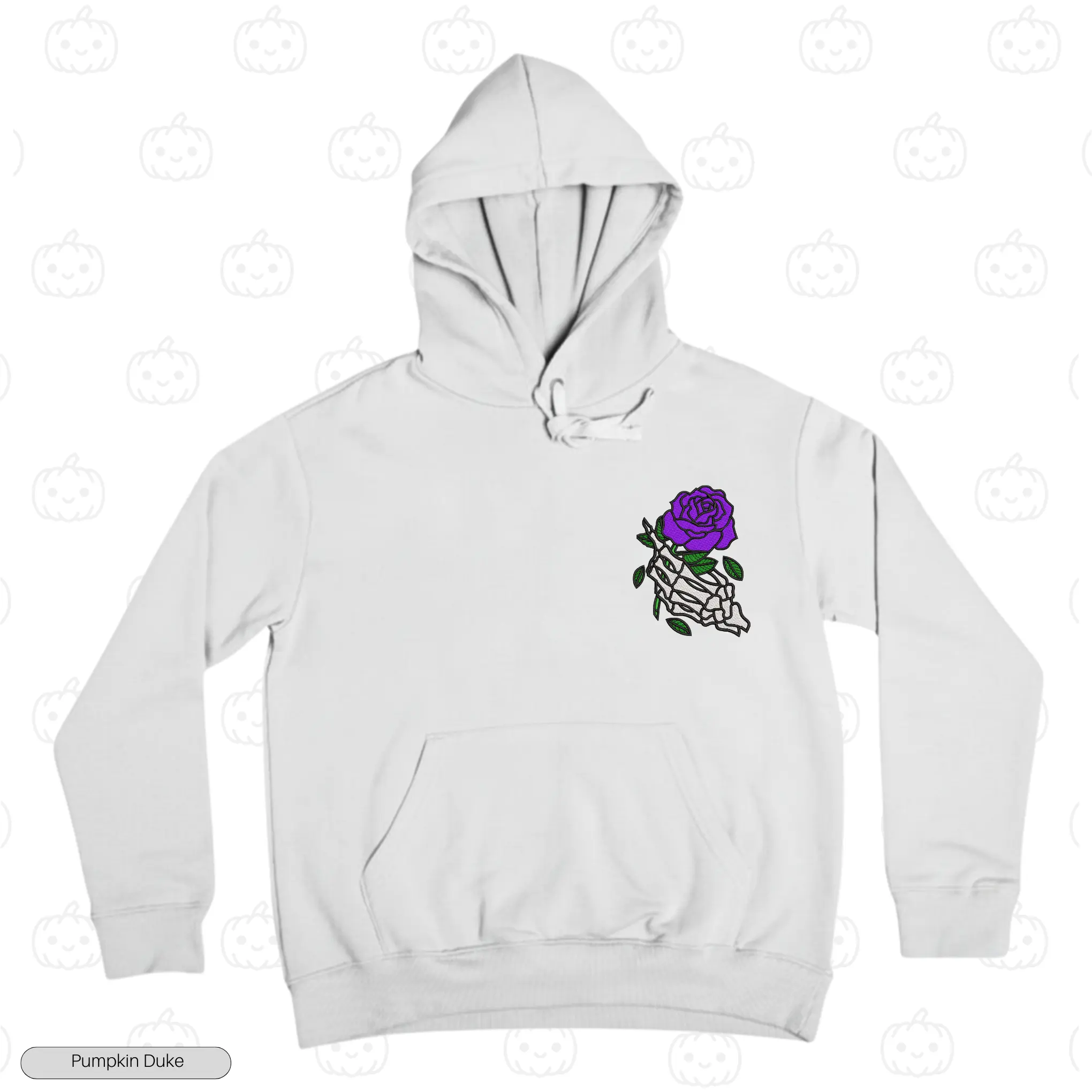 Grief in Petals Embroidery Hoodie