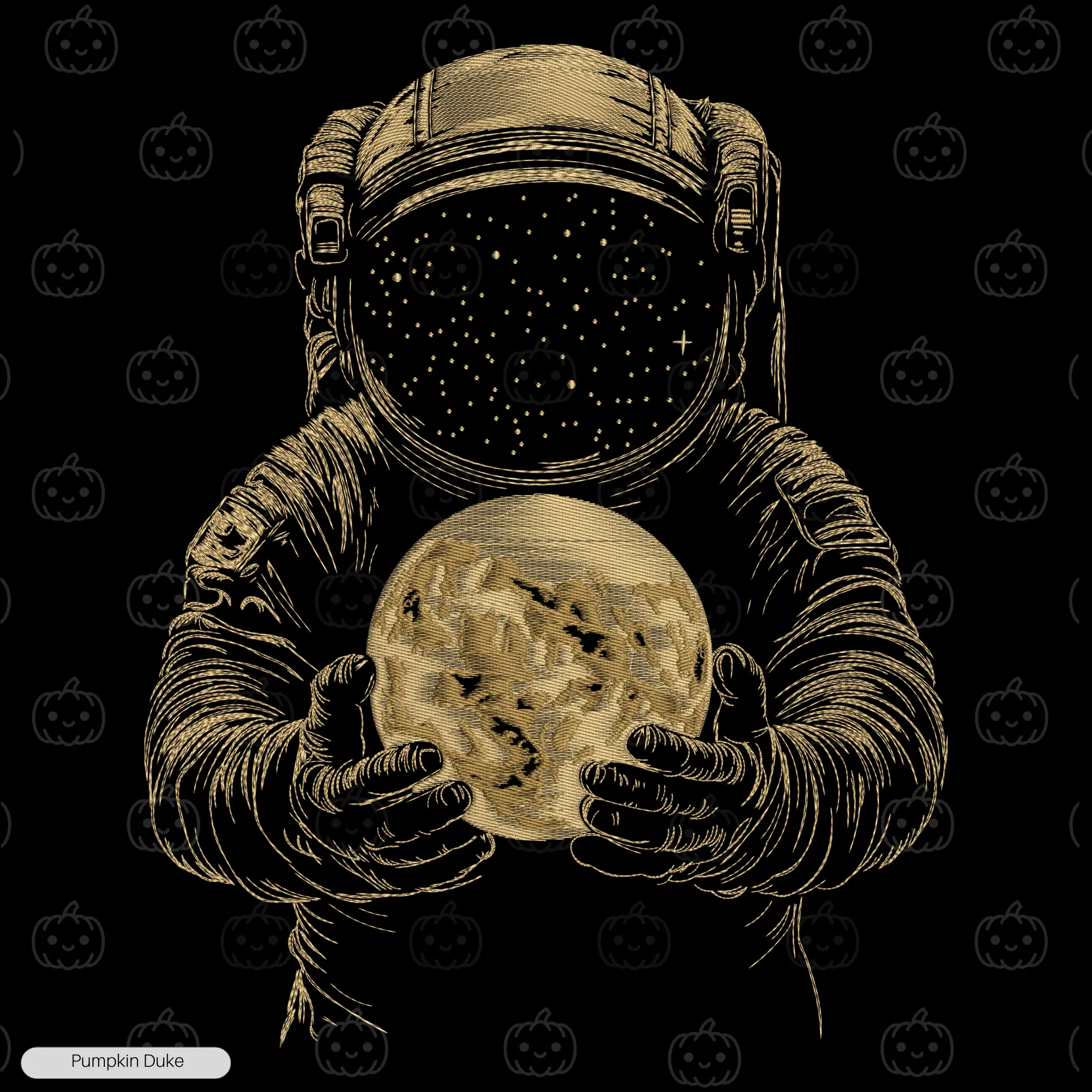 Space Man Embroidery Hoodie