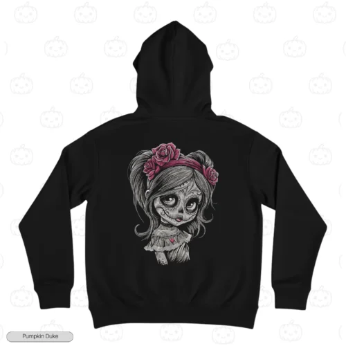 Sugar Skull Girl Embroidery Hoodie