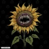 Sunflower Monster Embroidery T-Shirt