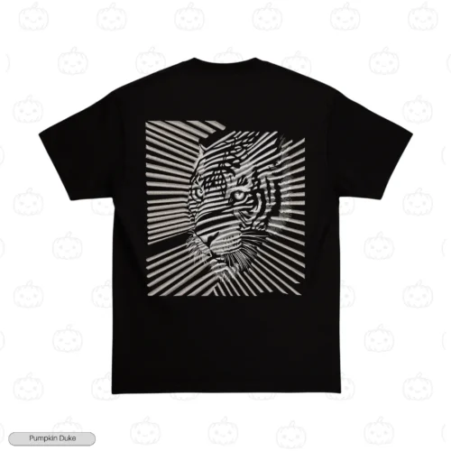 Tiger Light Illusion Embroidery T-Shirt