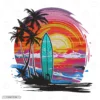 Tropical Island Embroidery Hoodie