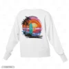 Tropical Island Embroidery Sweatshirt