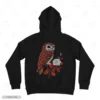 Vintage Floral Owl Embroidery Hoodie