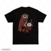 Vintage Floral Owl Embroidery T-Shirt