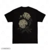 Vintage Peony Flower Embroidery T-Shirt