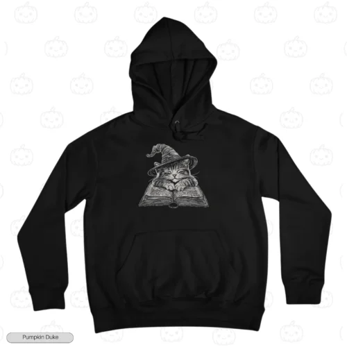 Wizard Cat Embroidery Hoodie