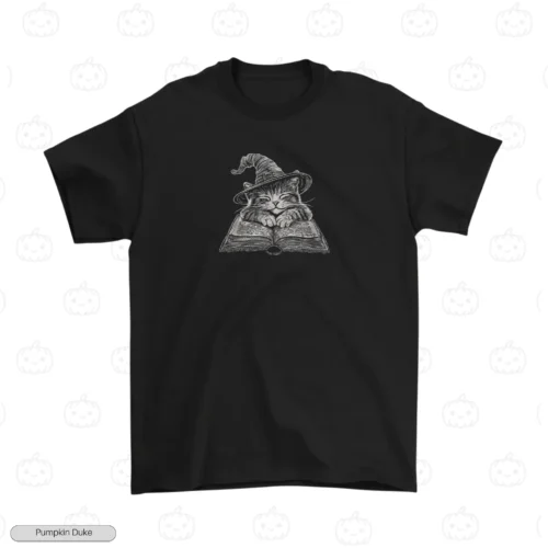 Wizard Cat Embroidery T-Shirt
