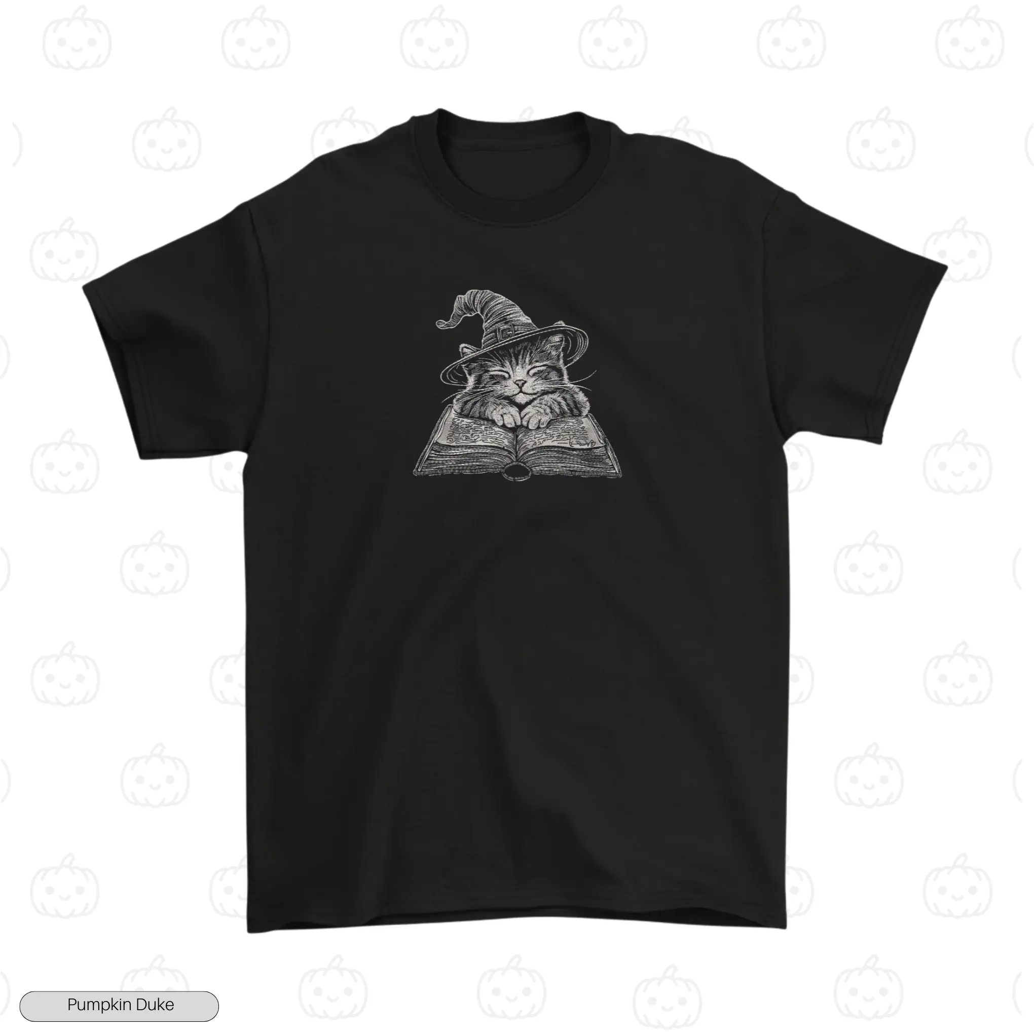 Wizard Cat Embroidery T-Shirt