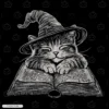 Wizard Cat Embroidery T-Shirt