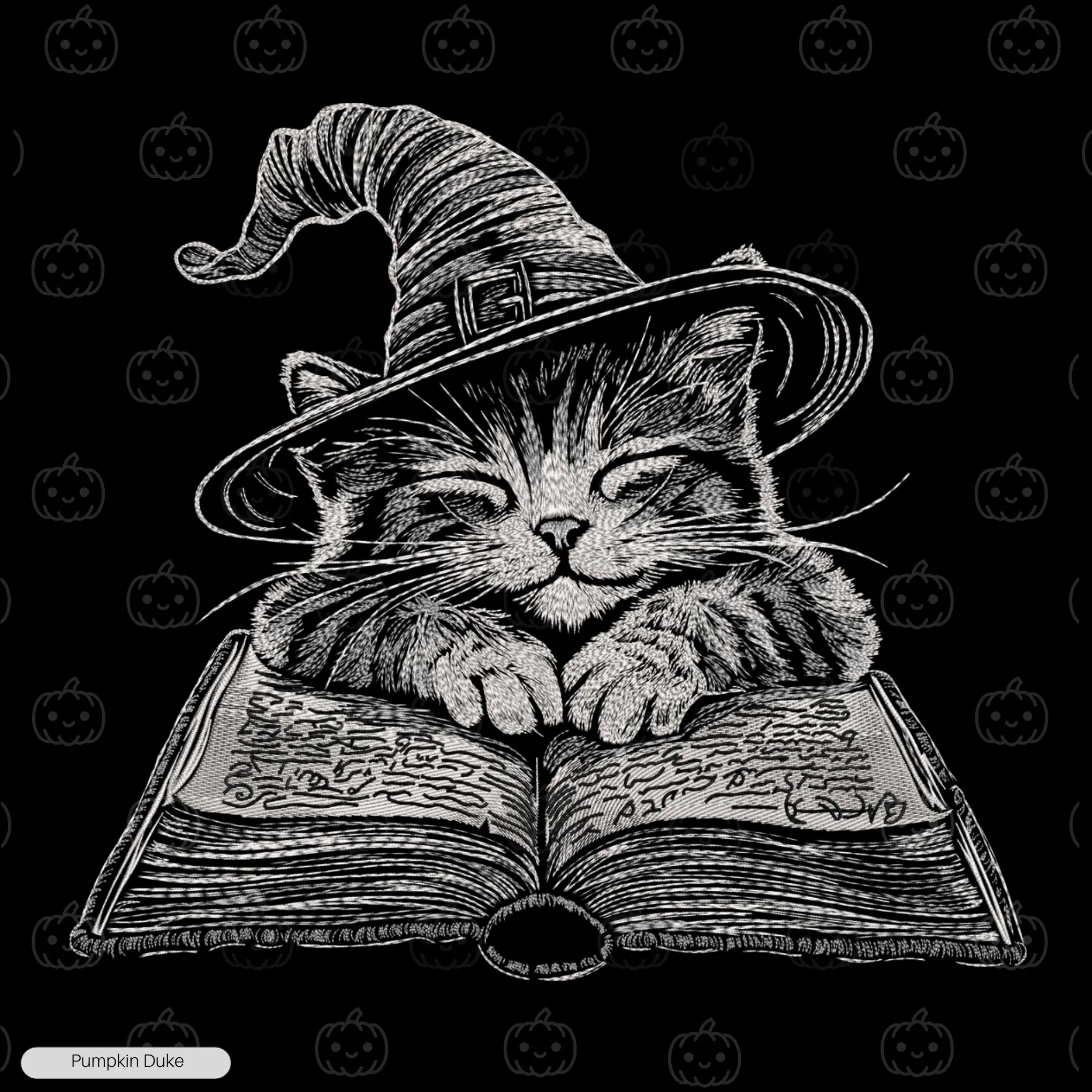 Wizard Cat Embroidery T-Shirt