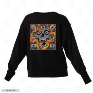 All Seeing Eyes Skull Portrait Embroidery Sweatshirt