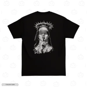 Blind Folded Nun Embroidery T-Shirt