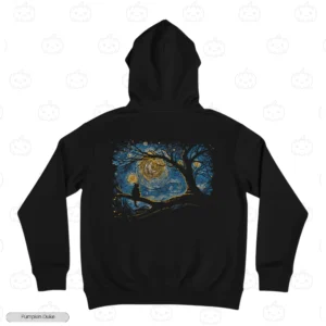 Cat Van Gogh Art Embroidery Hoodie