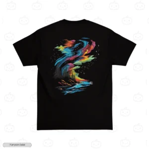 Colorful Galaxy Phoenix Art Embroidery T-Shirt