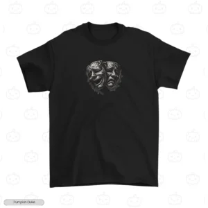 Comedy Tragedy Masks Embroidery T-Shirt