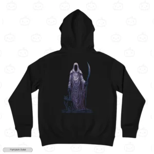 Dark Reaper With Cat Embroidery Hoodie