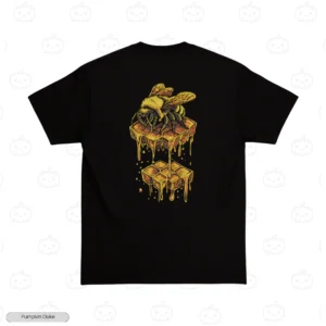 Dripping Honey Bee Embroidery T-Shirt