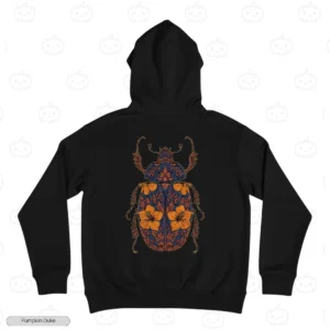 Floral Beetle Embroidery Hoodie