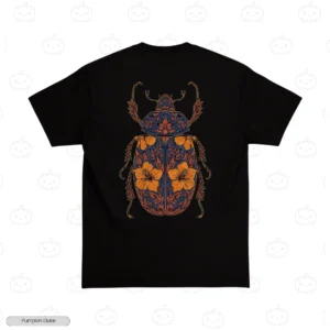 Floral Beetle Embroidery T-Shirt
