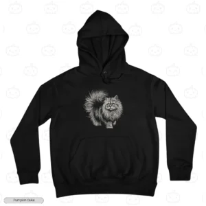 Fluffy Persian Cat Embroidery Hoodie