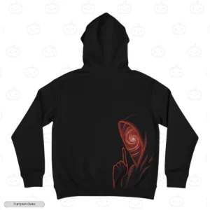 Hooded Spiral Face Embroidery Hoodie