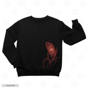 Hooded Spiral Face Embroidery Sweatshirt