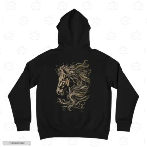 Horse Artistic Embroidery Hoodie