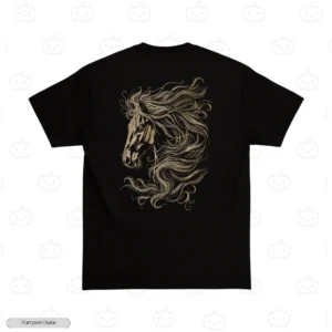Horse Artistic Embroidery T-Shirt