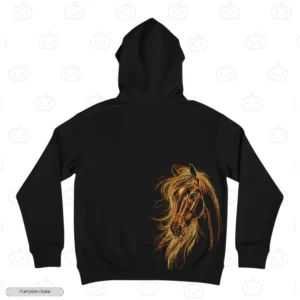 Horse Realistic Art Embroidery Hoodie