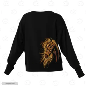 Horse Realistic Art Embroidery Sweatshirt