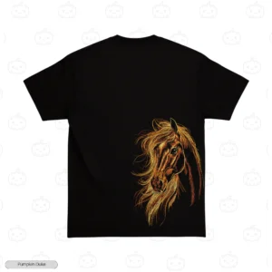 Horse Realistic Art Embroidery T-Shirt