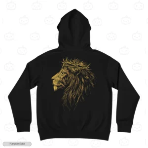 Lion Crown Embroidery Hoodie