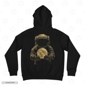 Space Man Holding Globe Embroidery Hoodie